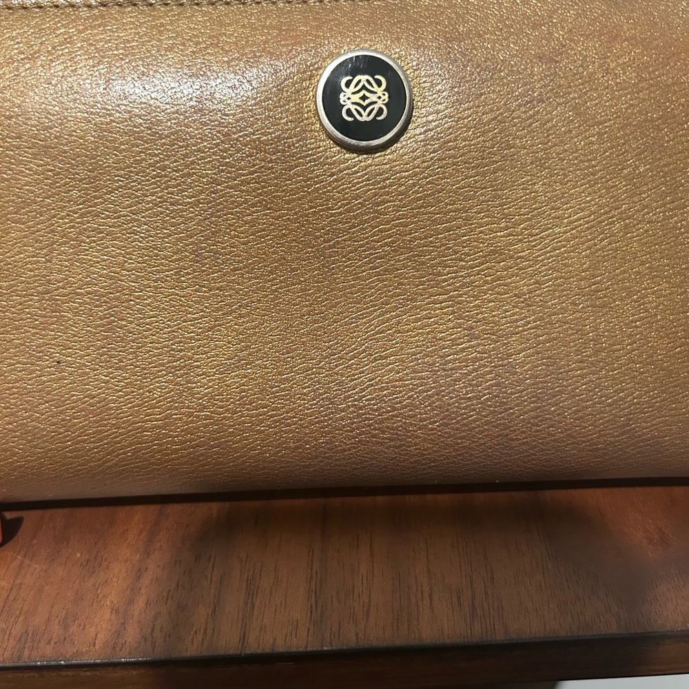 Loewe Metallic Gold Zip Wallet - Picture 7 of 12